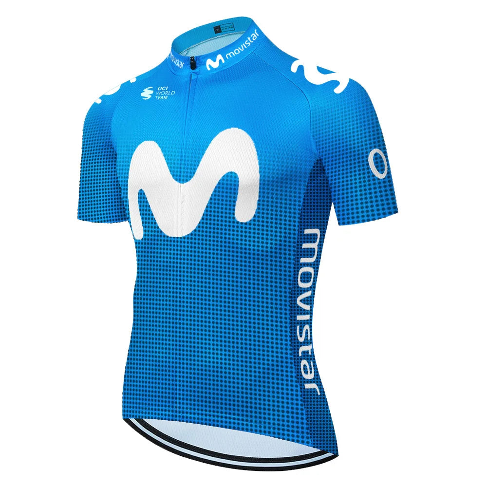 Camisa de Ciclismo Masculina Movistar Italia