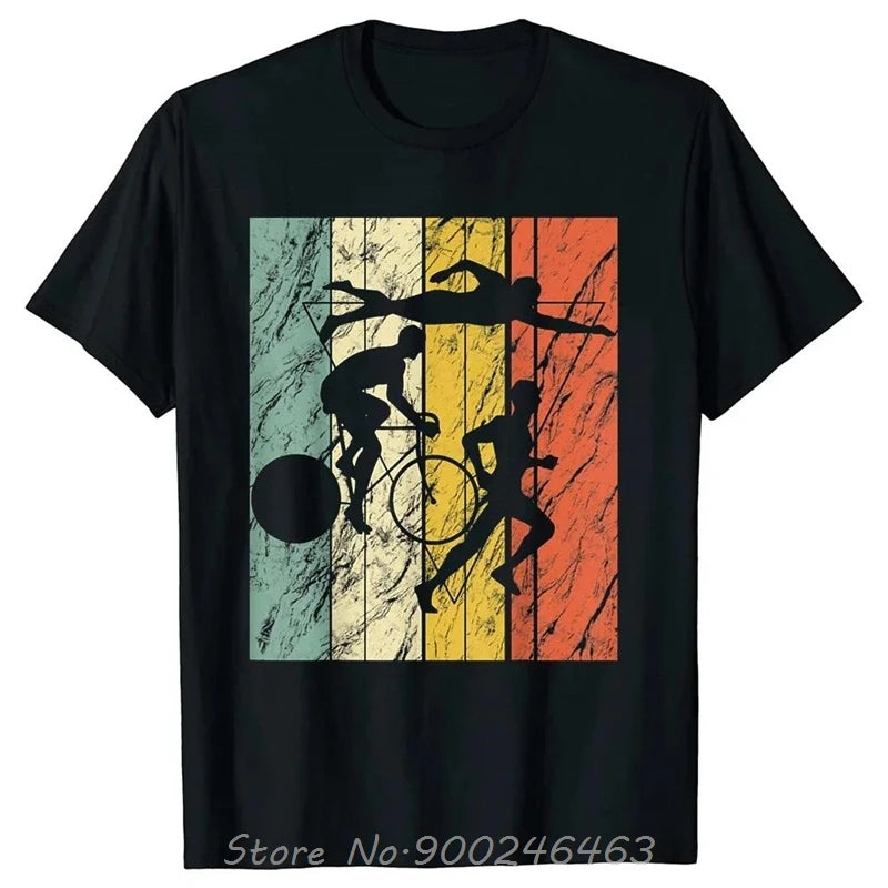 Camiseta Masculina Swim Bike Run Triathlon