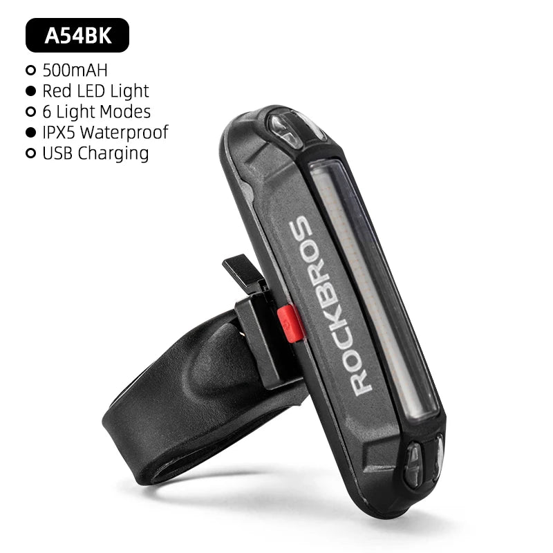 Lanterna Traseira de Bicicleta LED ROCKBROS Recarregável USB