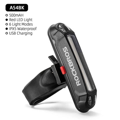 Lanterna Traseira de Bicicleta LED ROCKBROS Recarregável USB