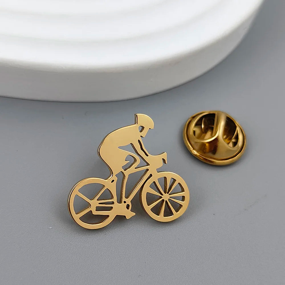 Broche de Bicicleta Dourado