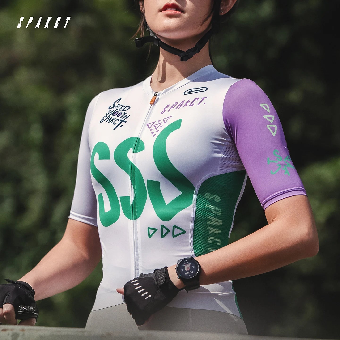 Jersey de Ciclismo Feminina Spakct Manga Curta