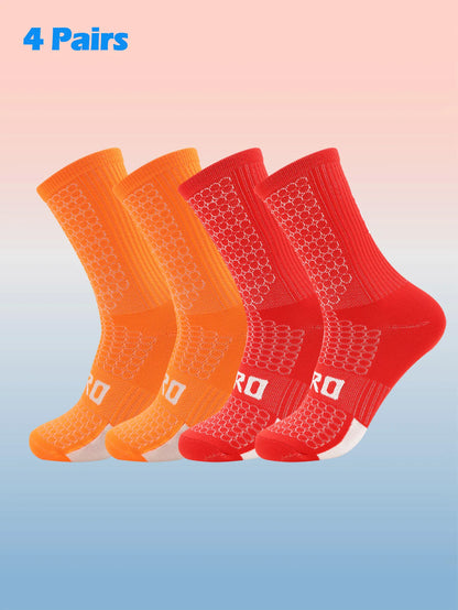 Kit com 4 Pares de Meias Esportivas para Ciclismo e Corrida