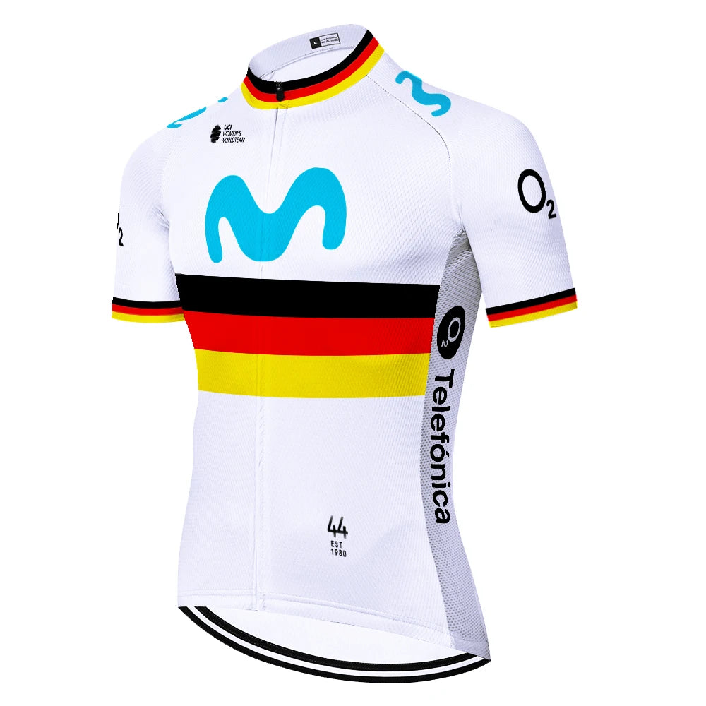 Camisa de Ciclismo Masculina Movistar Italia
