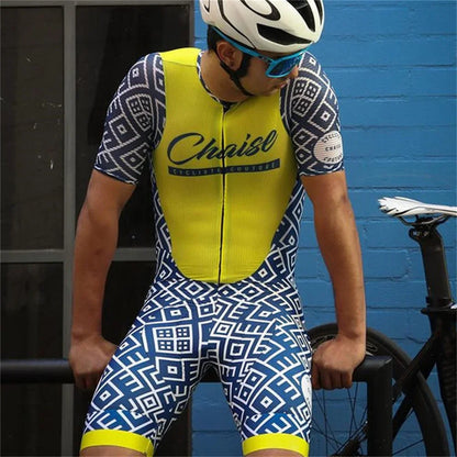 Macaquinho Masculino de Triathlon Chaise Cycliste