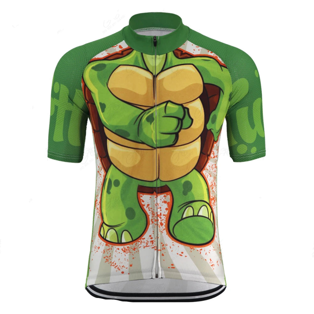 Camisa de Ciclismo Masculina Turtle Funny