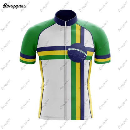 Camisa de Ciclismo Masculina Brazil Pro Team