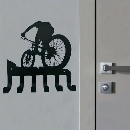 Cabide Decorativo de Parede Metal Ciclismo