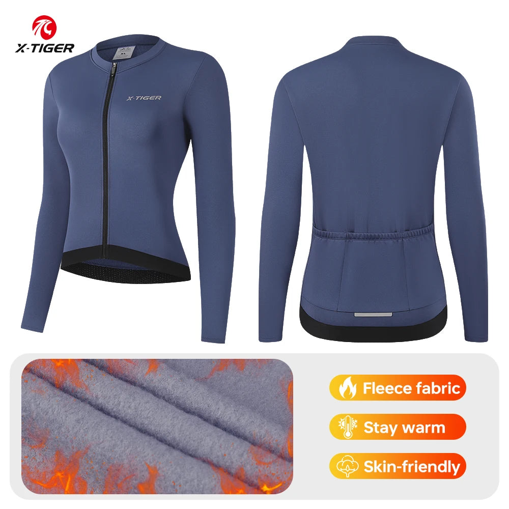 Jaqueta de Ciclismo Feminina X-TIGER Inverno