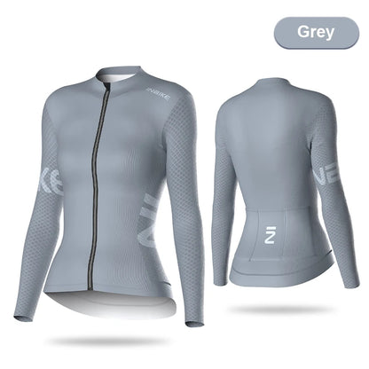 Camisa de Ciclismo Feminina Manga Longa Slim Fit INBIKE