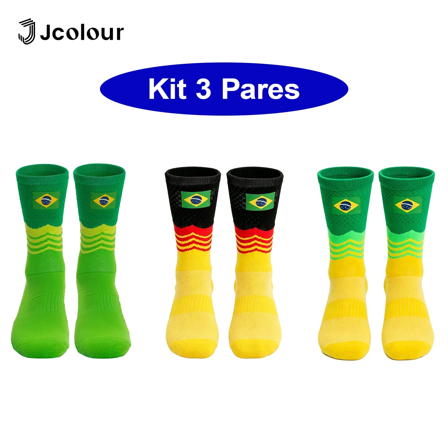 Kit com 3 Pares de Meias Esportivas