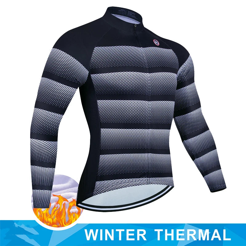 Jersey de Ciclismo Masculina Térmica de Inverno