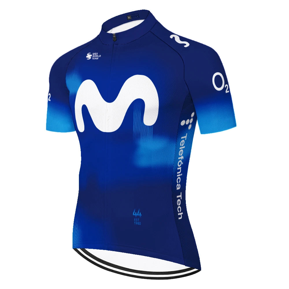Camisa de Ciclismo Masculina Movistar Italia