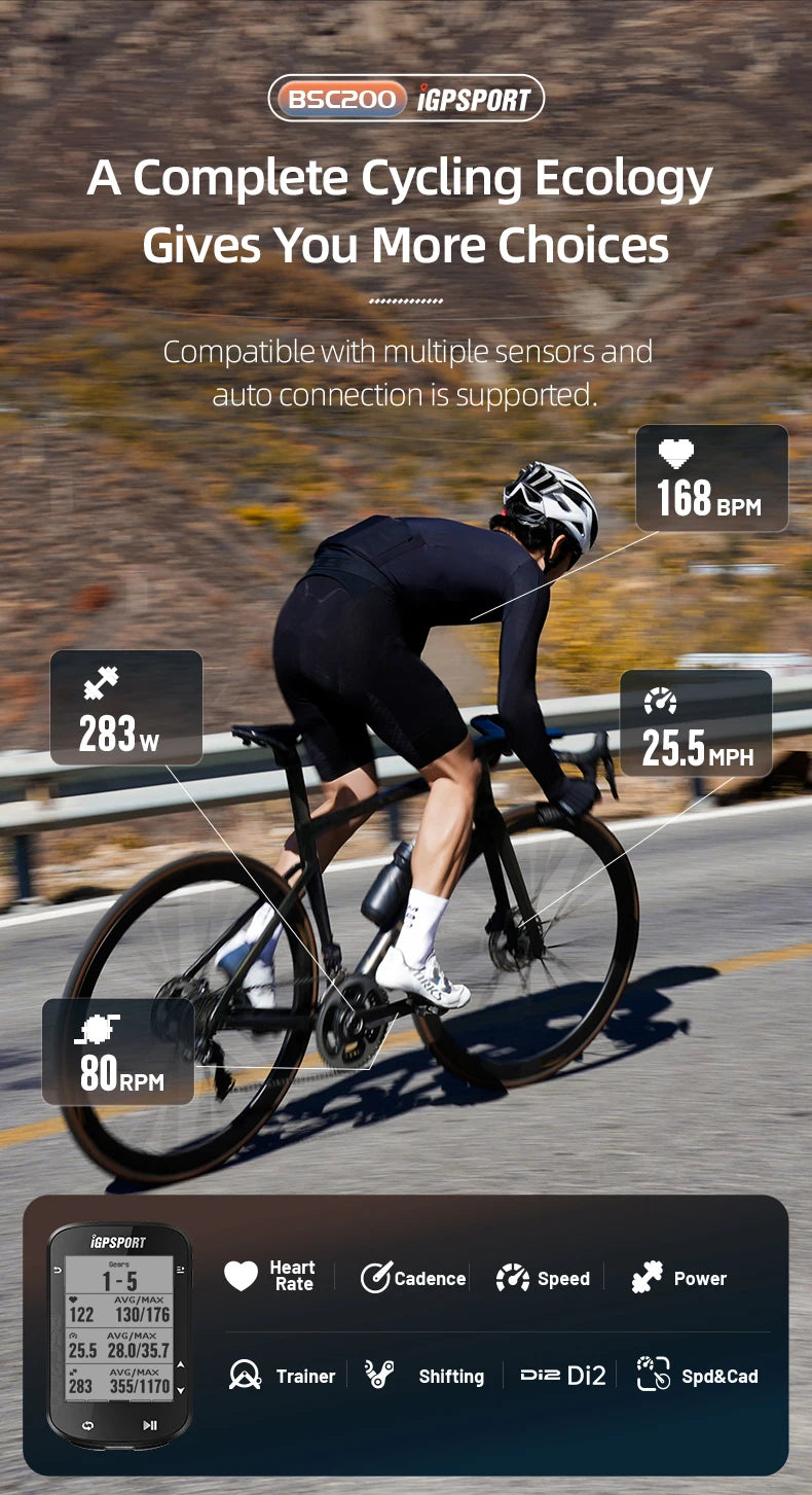 Ciclocomputador GPS iGPSPORT BSC200