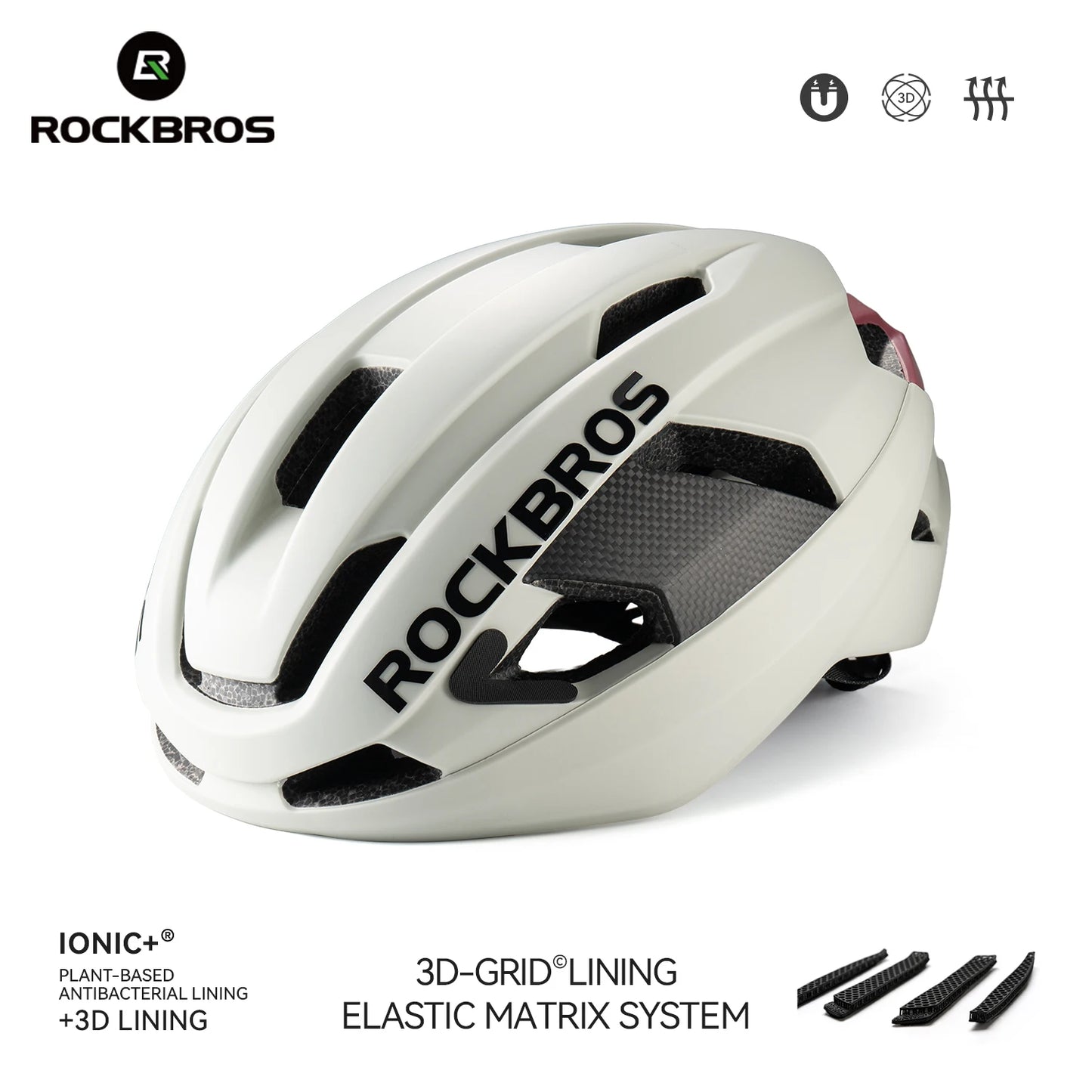 Capacete de Ciclismo ROCKBROS em Fibra de Carbono