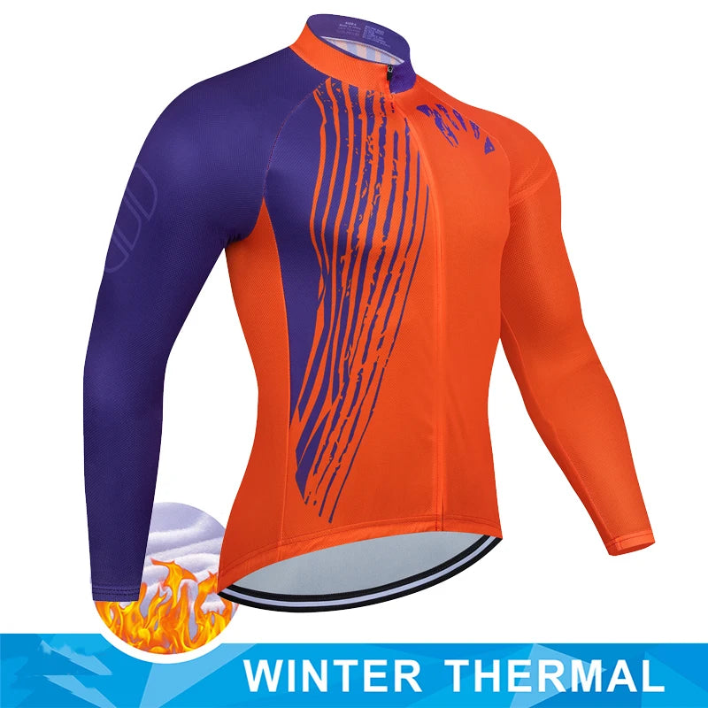 Jersey de Ciclismo Masculina Térmica de Inverno