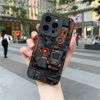Capa para iPhone Estilo Placa Mecânica