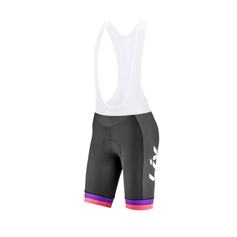 Short e Bretelle de Ciclismo Feminino LIV com Forro em Gel