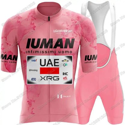Conjunto de Ciclismo Masculino UAE Team Tadej Pogačar com Bretelle