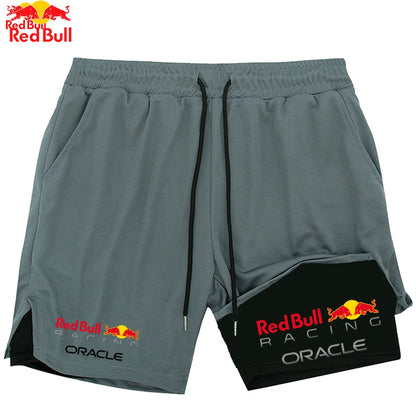 Men's Red Bull 2-in-1 Summer Sports Shorts