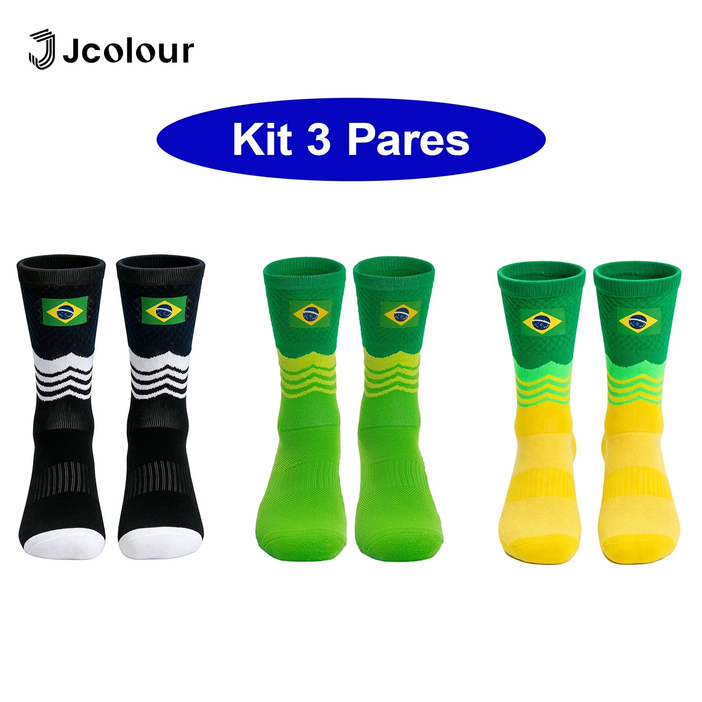 Kit com 3 Pares de Meias Esportivas