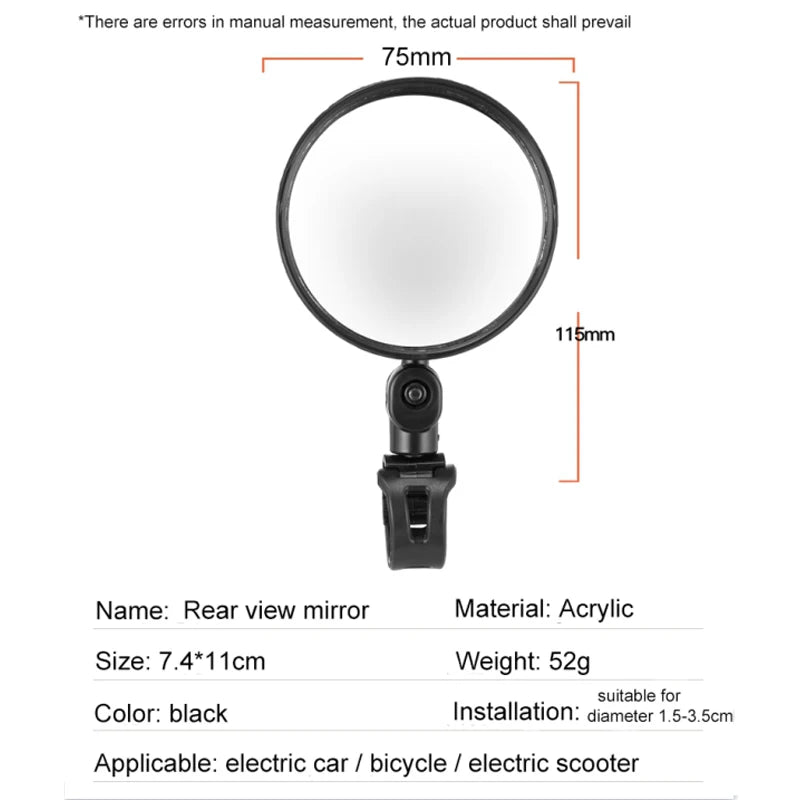 Espelho Retrovisor para Bicicleta