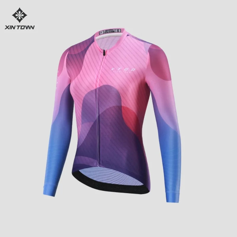 Jersey de Ciclismo Feminina XINTOWN Slim Fit
