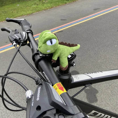 Enfeite de Guidão de Bicicleta Dinossauro de Pelúcia