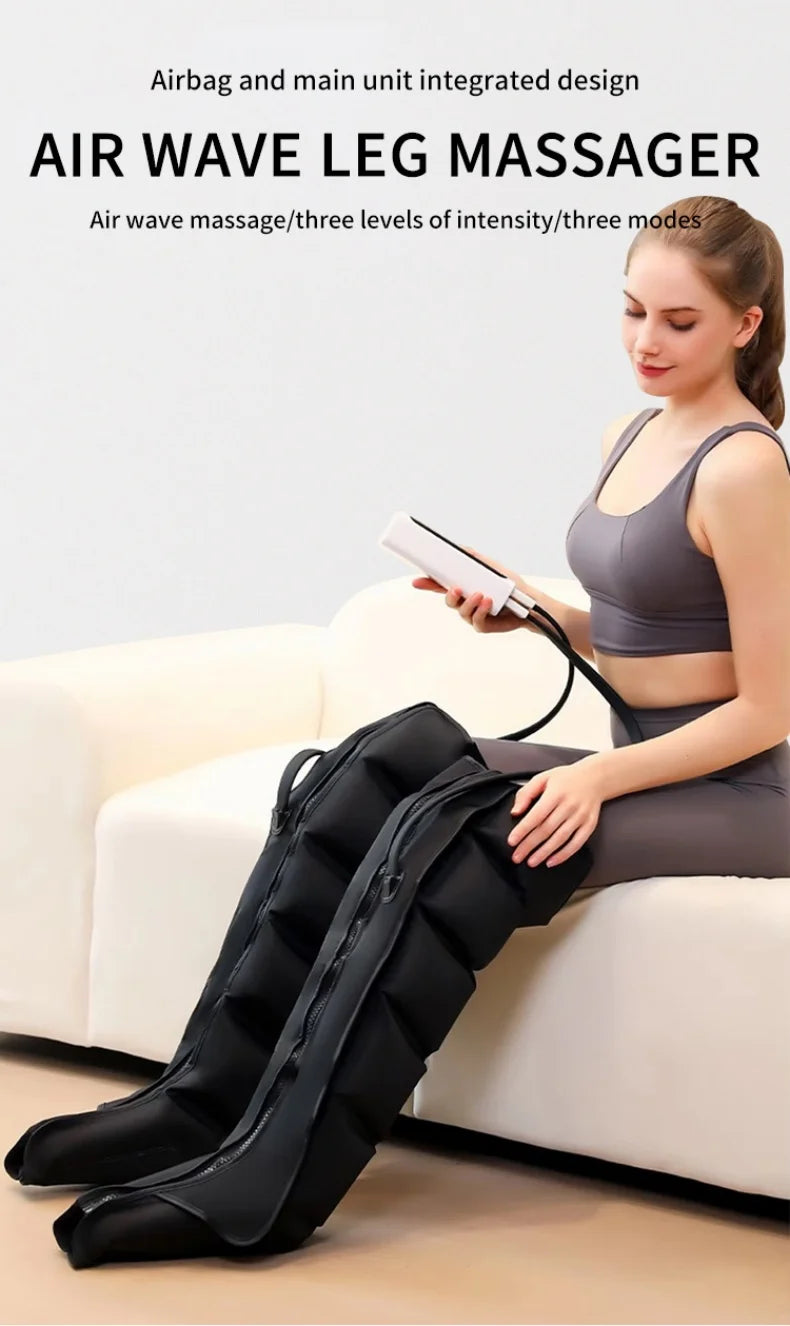 Botas Massageadoras de Compressão de Ar para Pernas e Pés