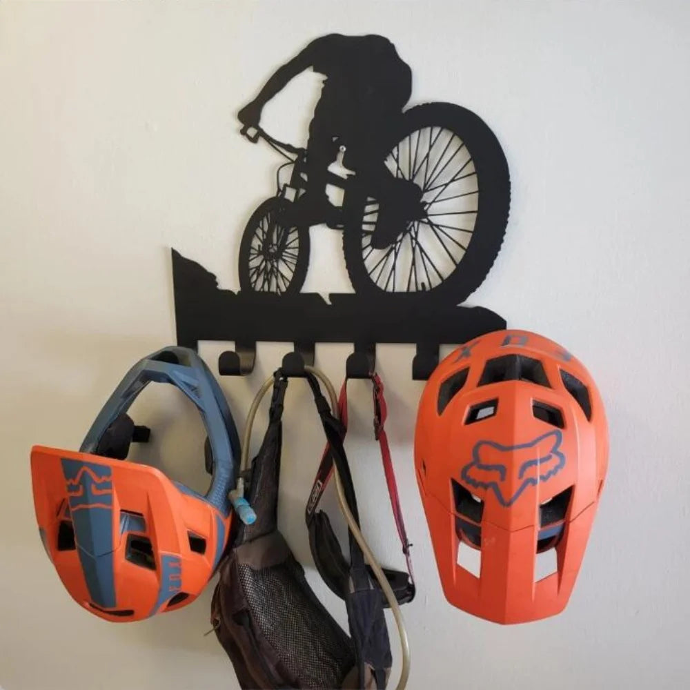Cabide Decorativo de Parede Metal Ciclismo