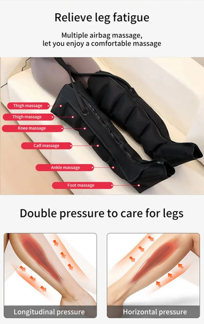 Botas Massageadoras de Compressão de Ar para Pernas e Pés