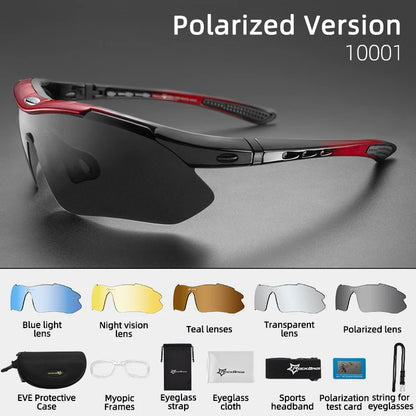 ROCKBROS Polarized Cycling Glasses with 5 Lenses