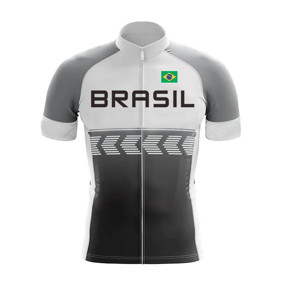 Camisa de Ciclismo Masculina Brazil