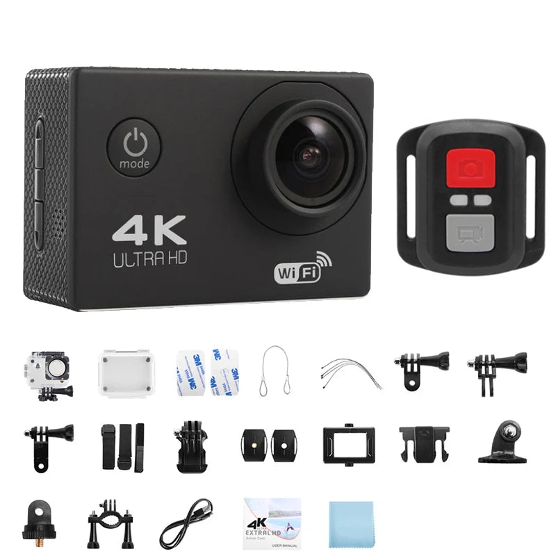 ction Cam 4K – WiFi, 30FPS, À Prova d’Água
