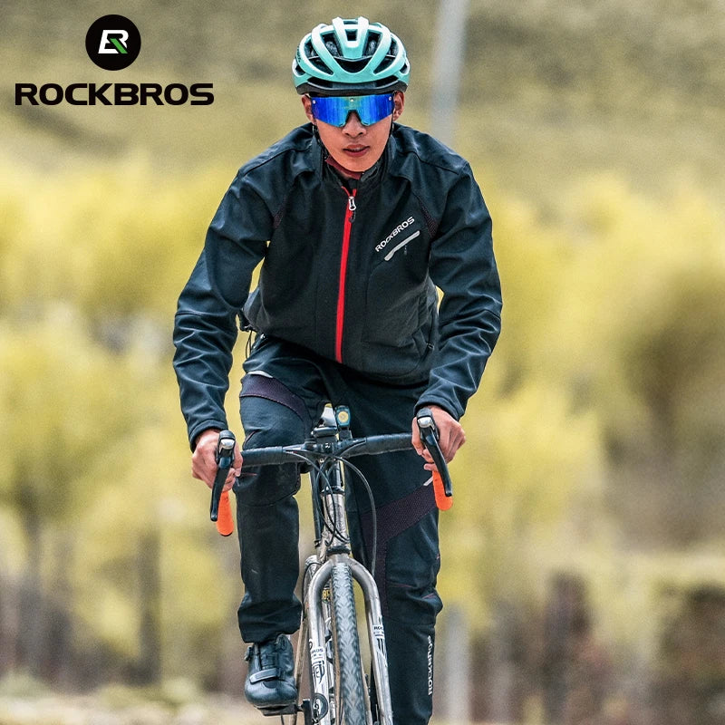 Jaqueta de Ciclismo Inverno ROCKBROS Térmica com Fleece