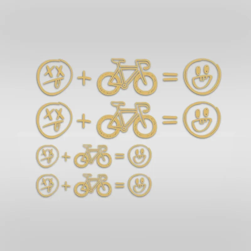 Adesivos Happy Face para Bike