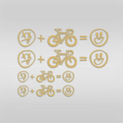 Adesivos Happy Face para Bike