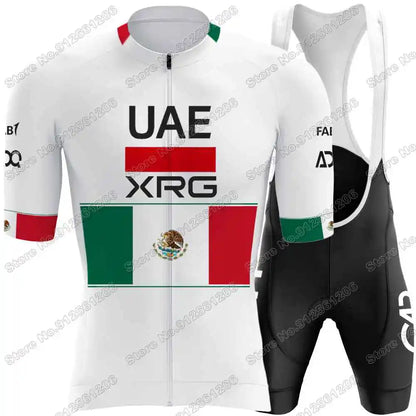 Conjunto de Ciclismo Masculino UAE Team Tadej Pogačar com Bretelle