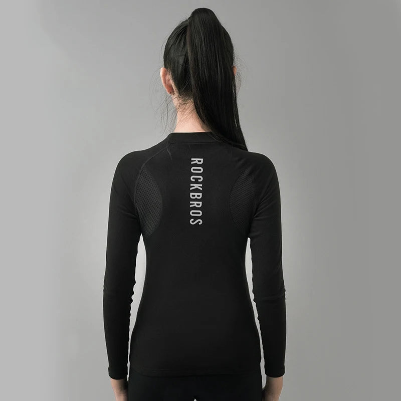 Blusa Térmica Feminina ROCKBROS para Ciclismo
