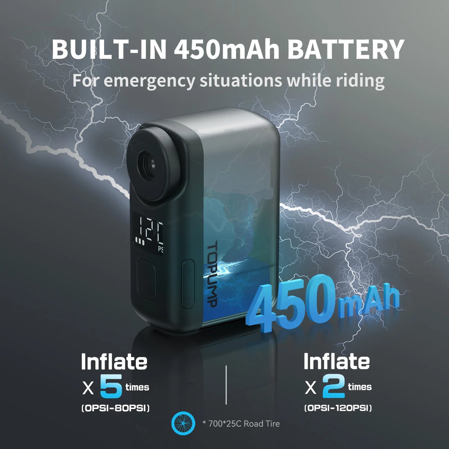 TB2PRO Mini Electric Pump for Bicycles 