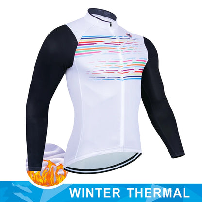 Jersey de Ciclismo Masculina Térmica de Inverno