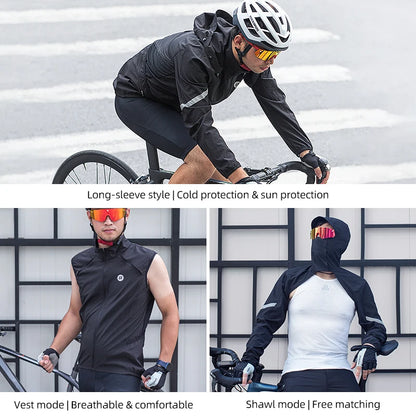 Jaqueta de Ciclismo Masculina ROCKBROS com Capuz Removível