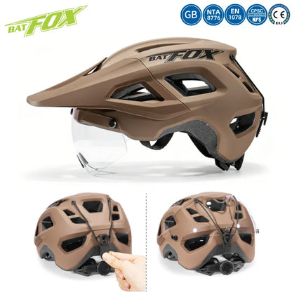 Capacete de Ciclismo BATFOX com Lente Magnética