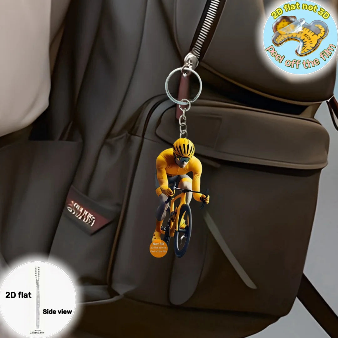 Chaveiro Ciclista Amarelo