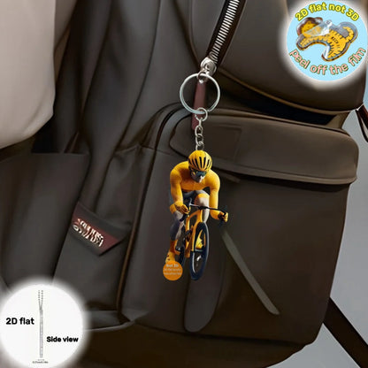 Chaveiro Ciclista Amarelo