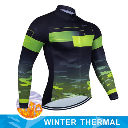 Jersey de Ciclismo Masculina Térmica de Inverno