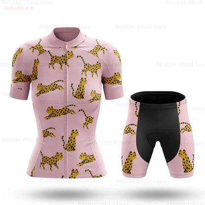 Women's Pink Cycling Set