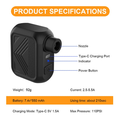 Mini Bomba de Ar Recarregável U1Pro