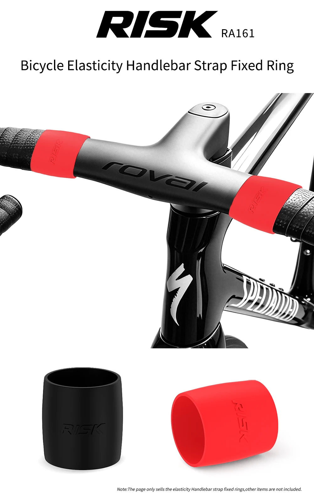Par de Anéis de Silicone para Guidão de Bicicleta