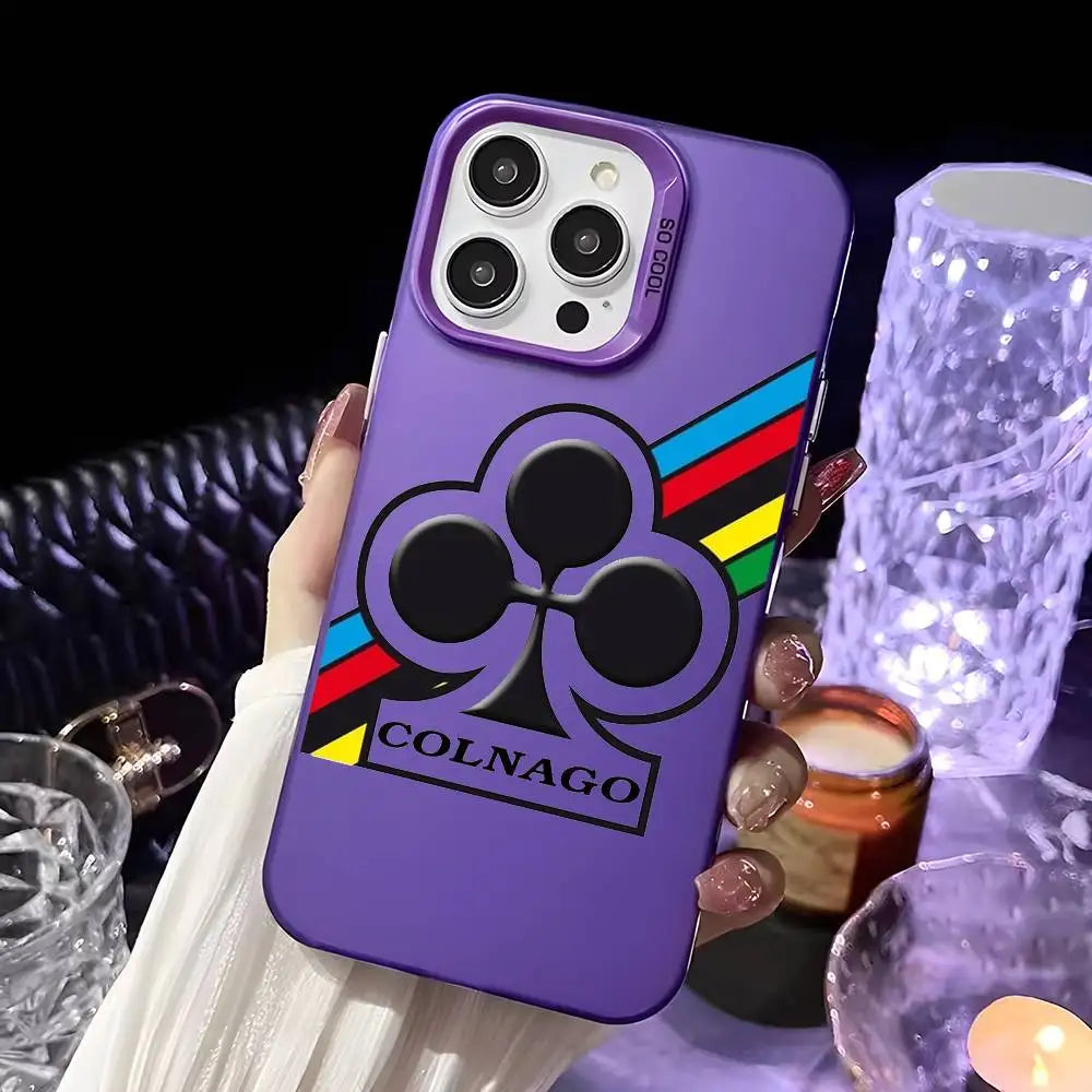 Capa para iPhone C-Colnago Luxo Efeito Metálico